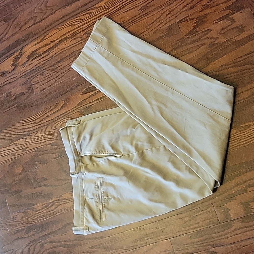 J. CREW The Sutton khaki chino pants flat front 100% cotton size 32 x 30…EUC